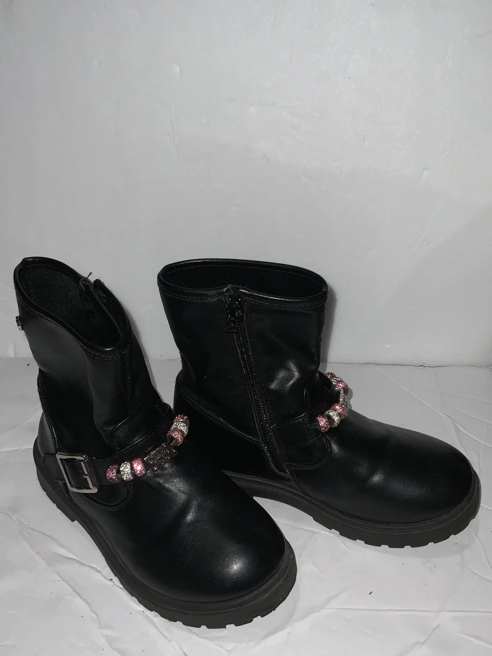 bebe Black Girls' Beaded Rain & Snow Boots